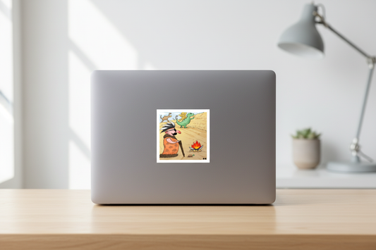 Product mockup - laptop sticker
